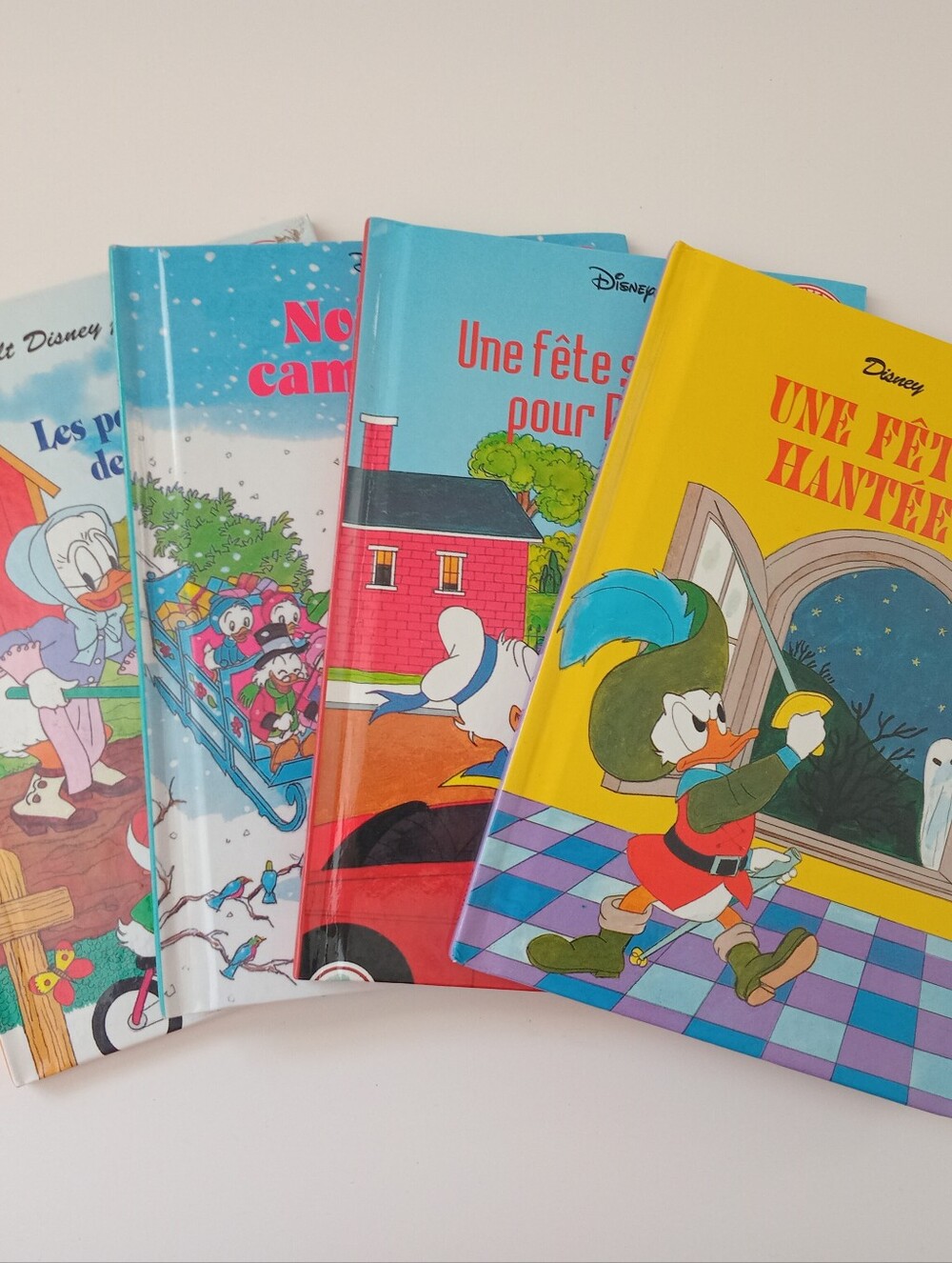 Vintage Disney French Books Lot of 4 Mickey Club du Livre Grolier 1993–1998